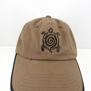 GAIA gaiasport.com Embroidered Sea Turtle Logo Men Brown Adj Strap Back Cap Hat